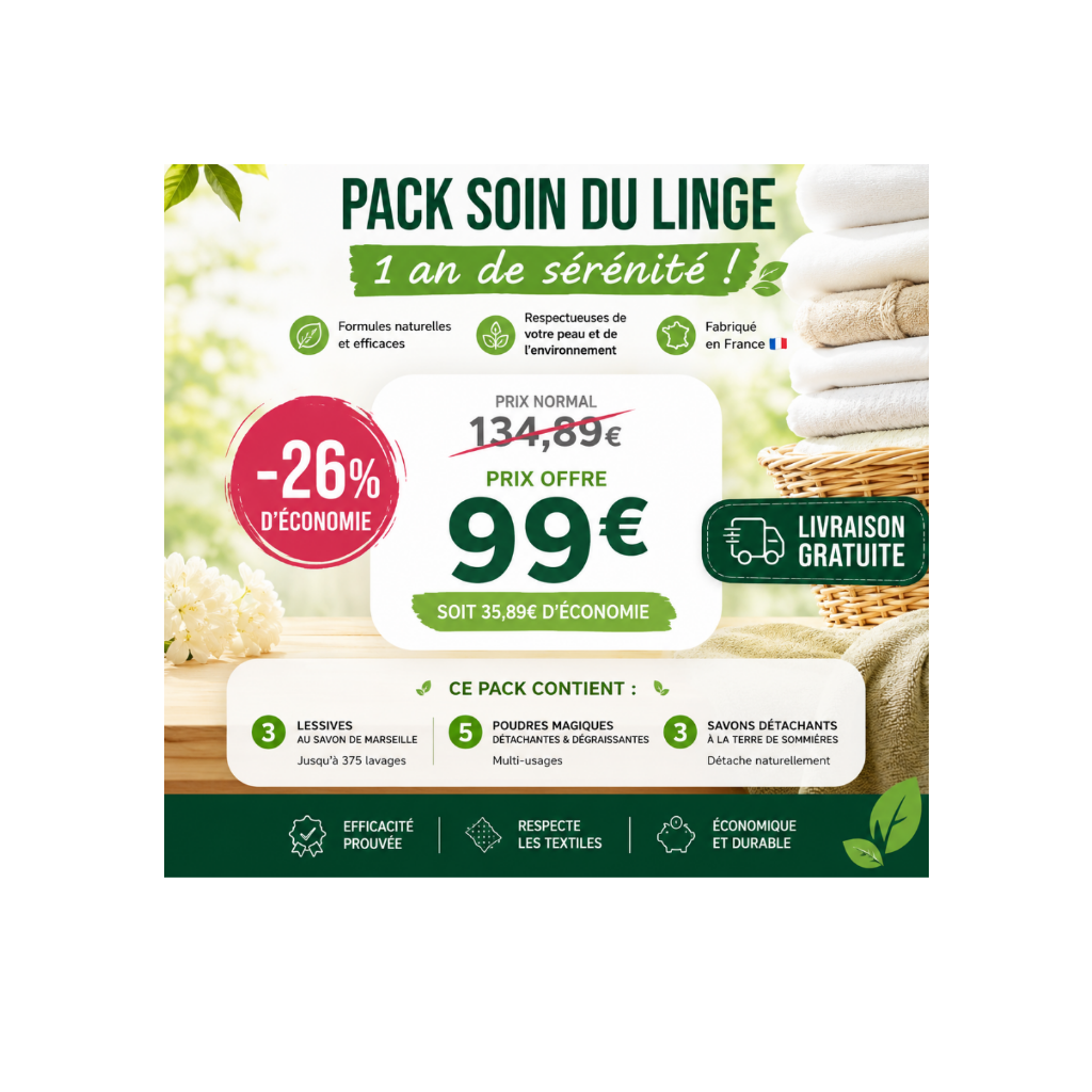 Pack Soin du Linge 1 an