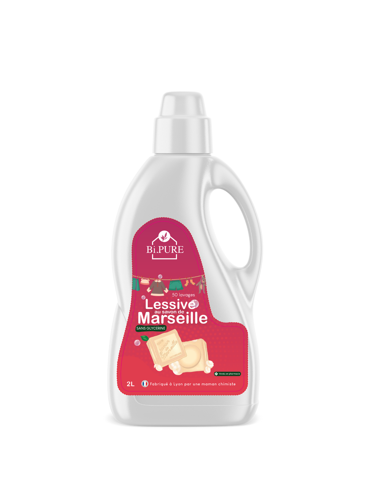 Lessive concentrée au Savon de Marseille 2L