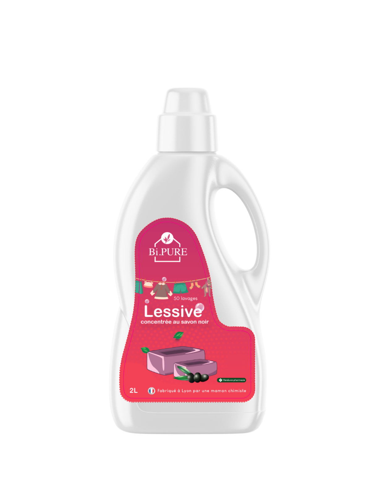 Lessive concentrée au Savon noir 2L