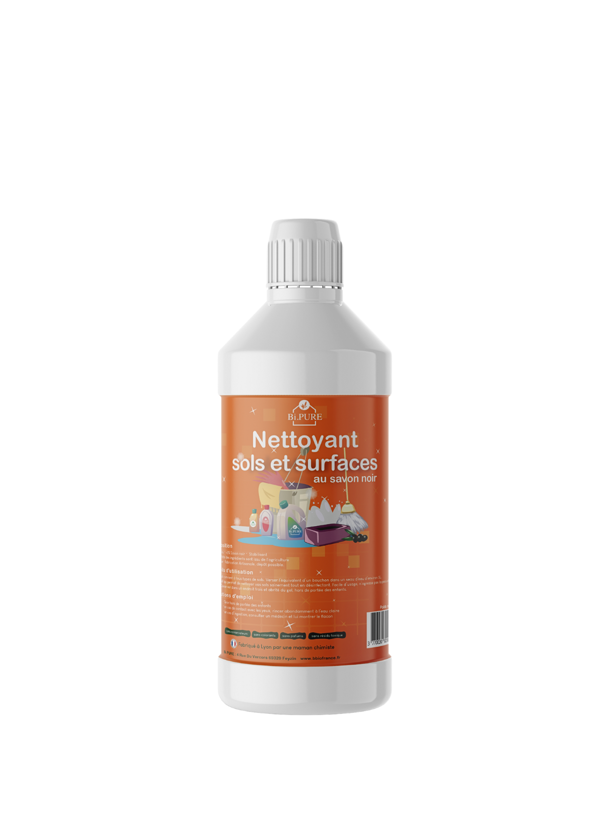 Nettoyant au savon noir bio sols et surfaces 1L