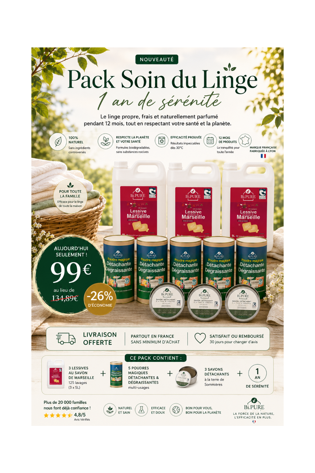 Pack Soin du Linge 1 an