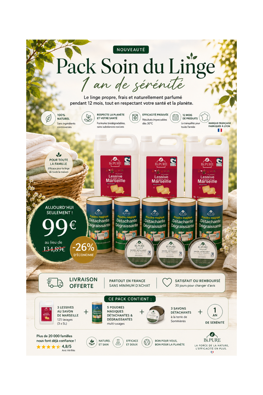 Pack Soin du Linge 1 an