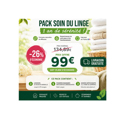 Pack Soin du Linge 1 an