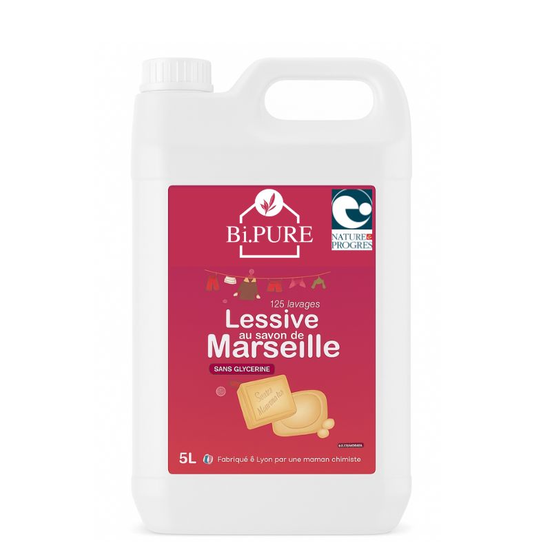 Lessive concentrée au Savon de Marseille 2L ou 5L