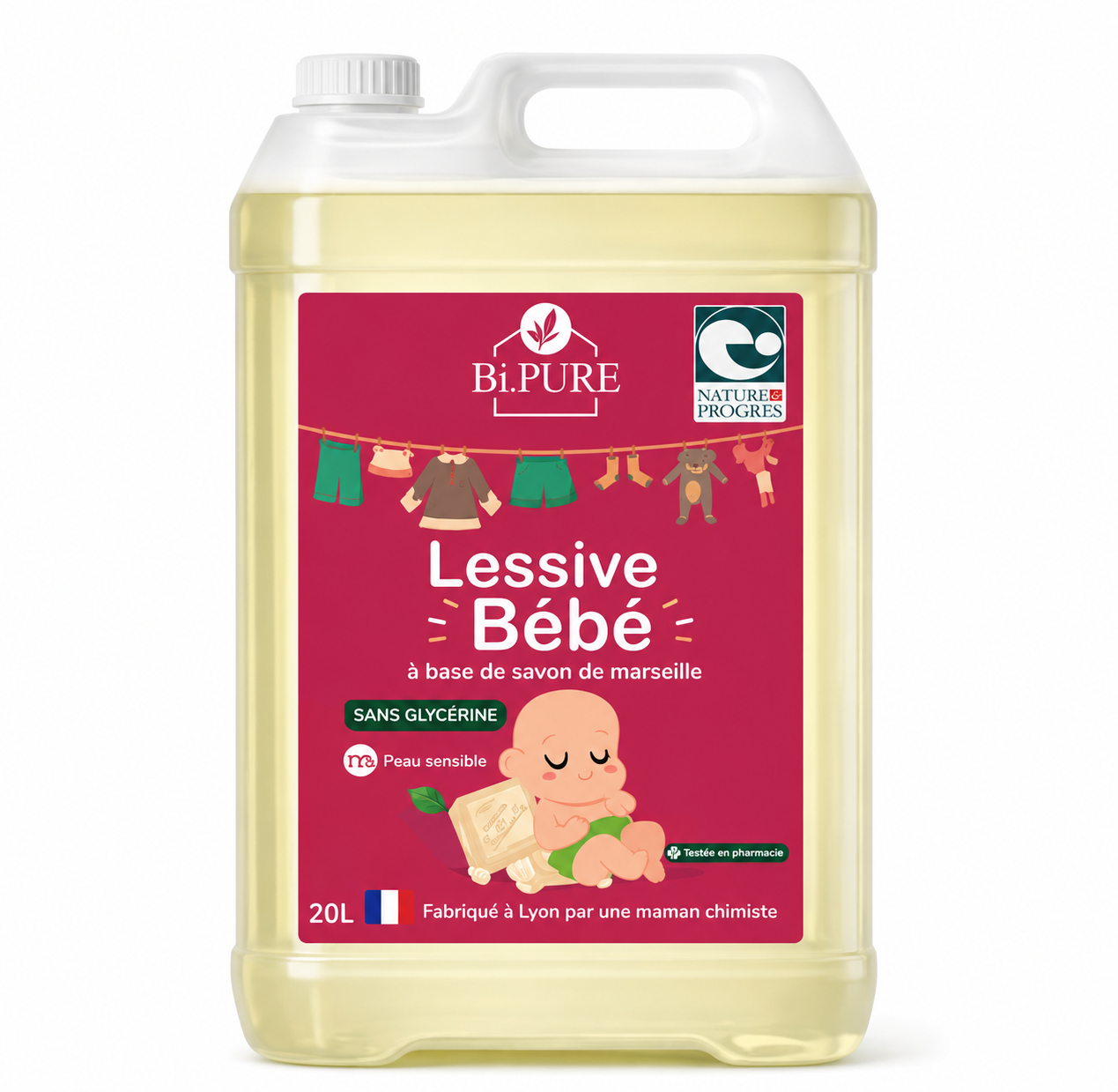 Lessive Bébé 2L ou 20L — Peaux Sensibles | Bi.PURE